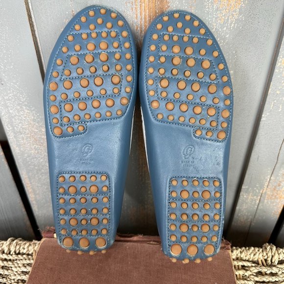 M. Gemi The Felize Due Leather Moccasin Blue IT 38, US 7 1/2 - Picture 12 of 16